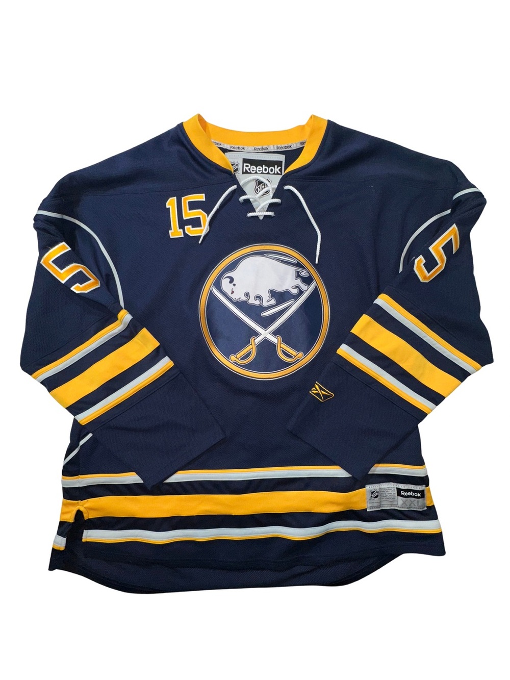 Jack Eichel #15 Buffalo Sabres Reebok NHL Hockey Jersey Men’s XXL Navy Stitched
